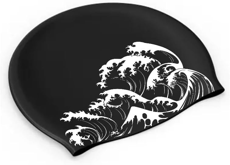 WIRESTER Adult Swim Cap, Durable Silicone Swimming Cap for Men Women, Waterproof Comfortable Swim Hat Bathing Cap for Short Medium Long Hairs - Image 4